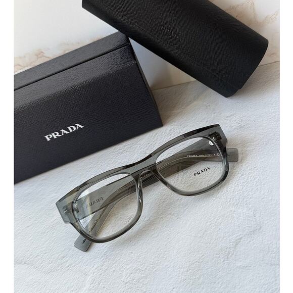 NEW Prada PR D08U Transparent Green Unisex Eyeglasses Frames main image 4